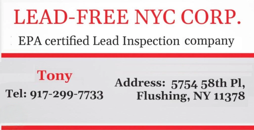 Szukasz inspektora od lead? Skontaktuj się z Lead-Free NYC Corp!