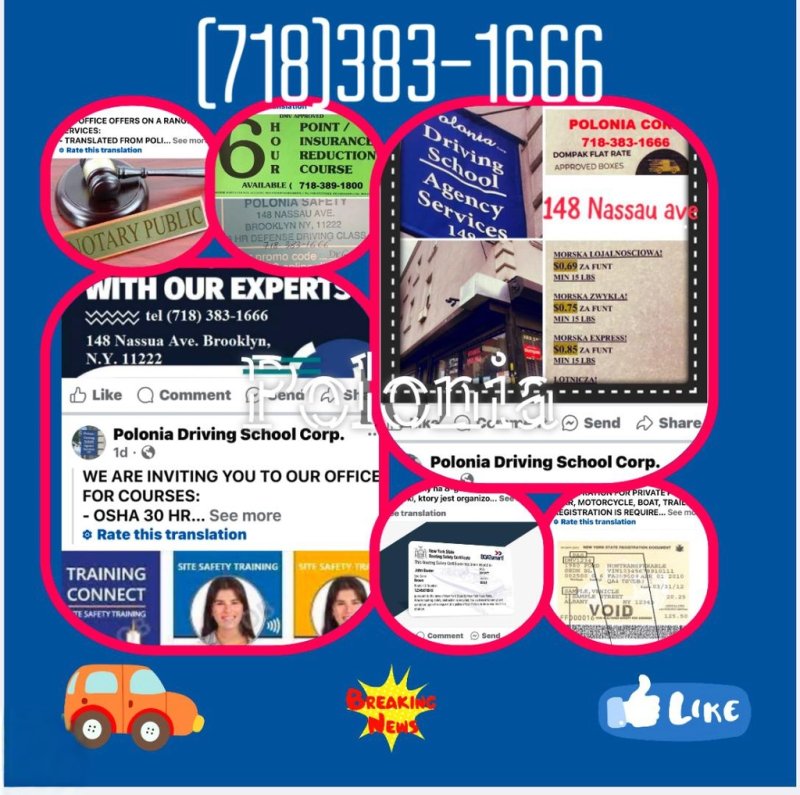 Polonia Driving School - Licencjonowana Szkoła Jazdy w NY