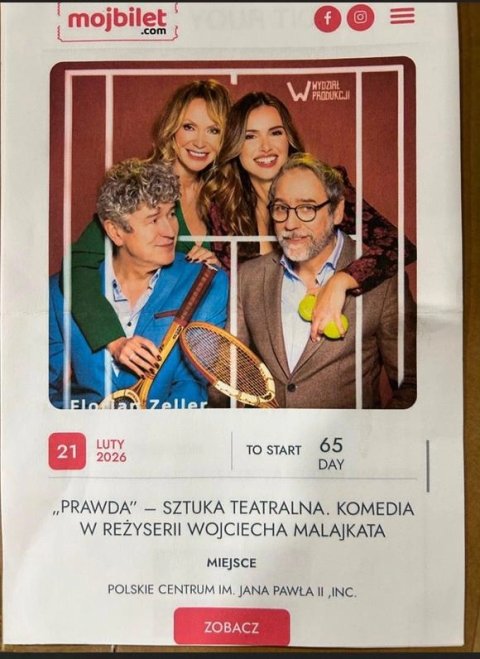 Theater: 2 tickets for February 14, 2026 - 50% discount, seats by the stage!