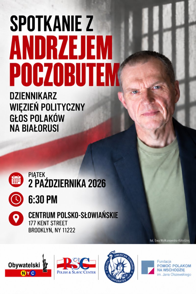 Meeting with Andrzej Poczobut – Journalist and Political Prisoner – Friday, October 2, 6:30pm, 177 Kent St.
