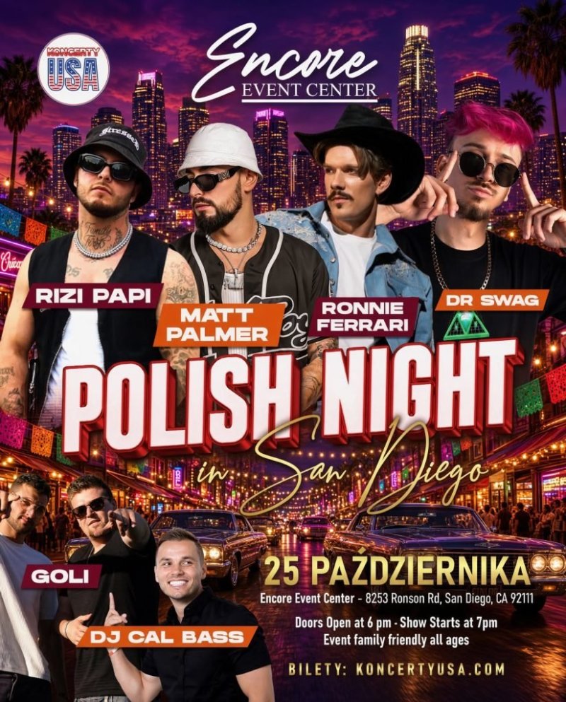 DR SWAG, RONNIE FERRARI, MATT PALMER, RIZI PAPI – koncert w San Diego (CA)