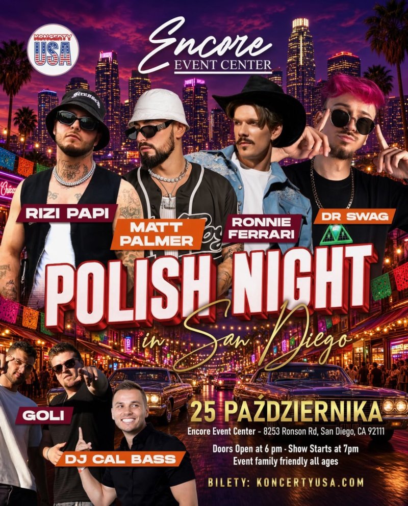 DR SWAG, RONNIE FERRARI, MATT PALMER, RIZI PAPI – koncert w San Diego (CA)