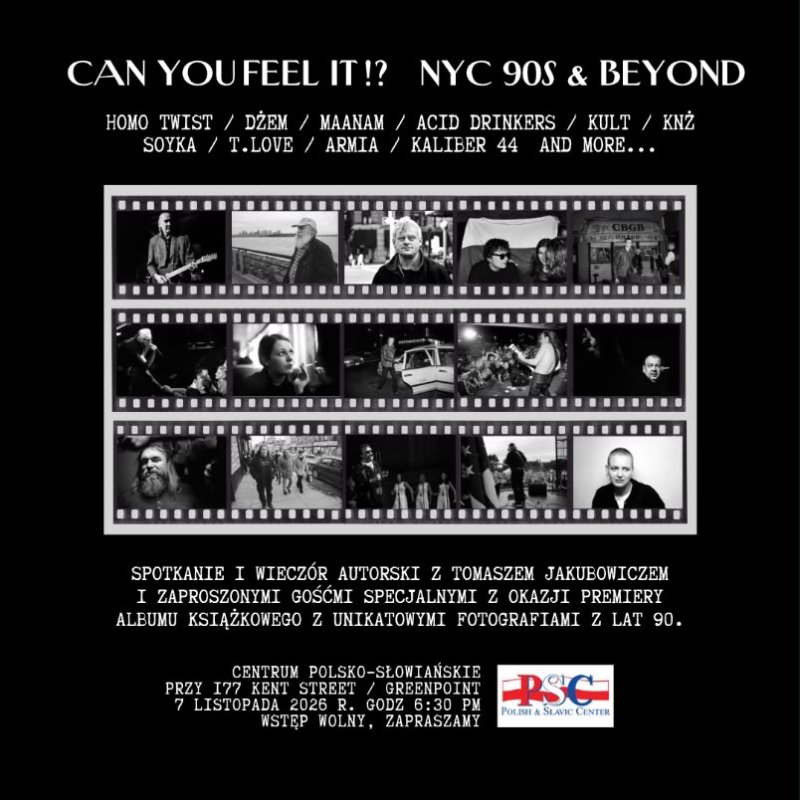 Meeting and author's evening with Tomasz Jakubowicz and special guests on the occasion of the book album premiere with photos from the 90s 7 November, 6:30 pm, 177 Kent St, admission free
