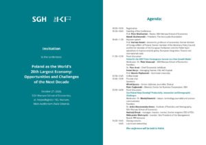 Poland as the World’s 20th-Largest Economy: Opportunities and Challenges for the Next Decade – Conference in Warsaw, Poland