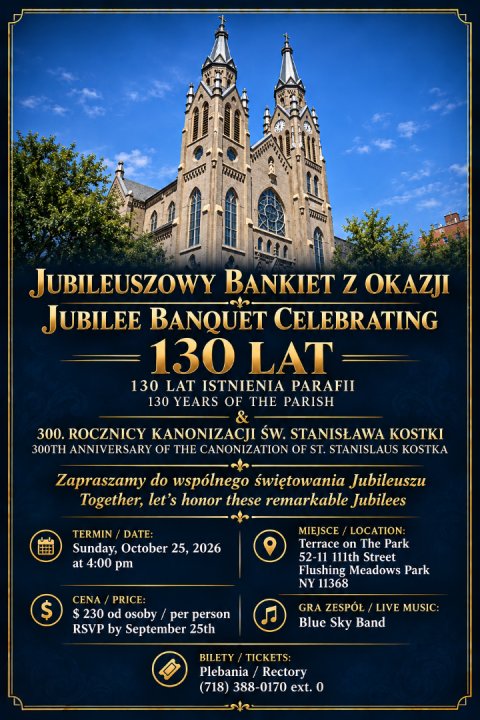 Jubileuszowy Bankiet z okazji 130-lecia Parafii z Blue Sky Band