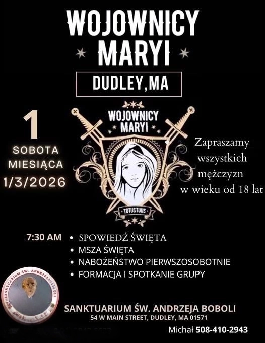 Wojownicy Maryi - 1. Sobota Miesiąca w Dudley, MA