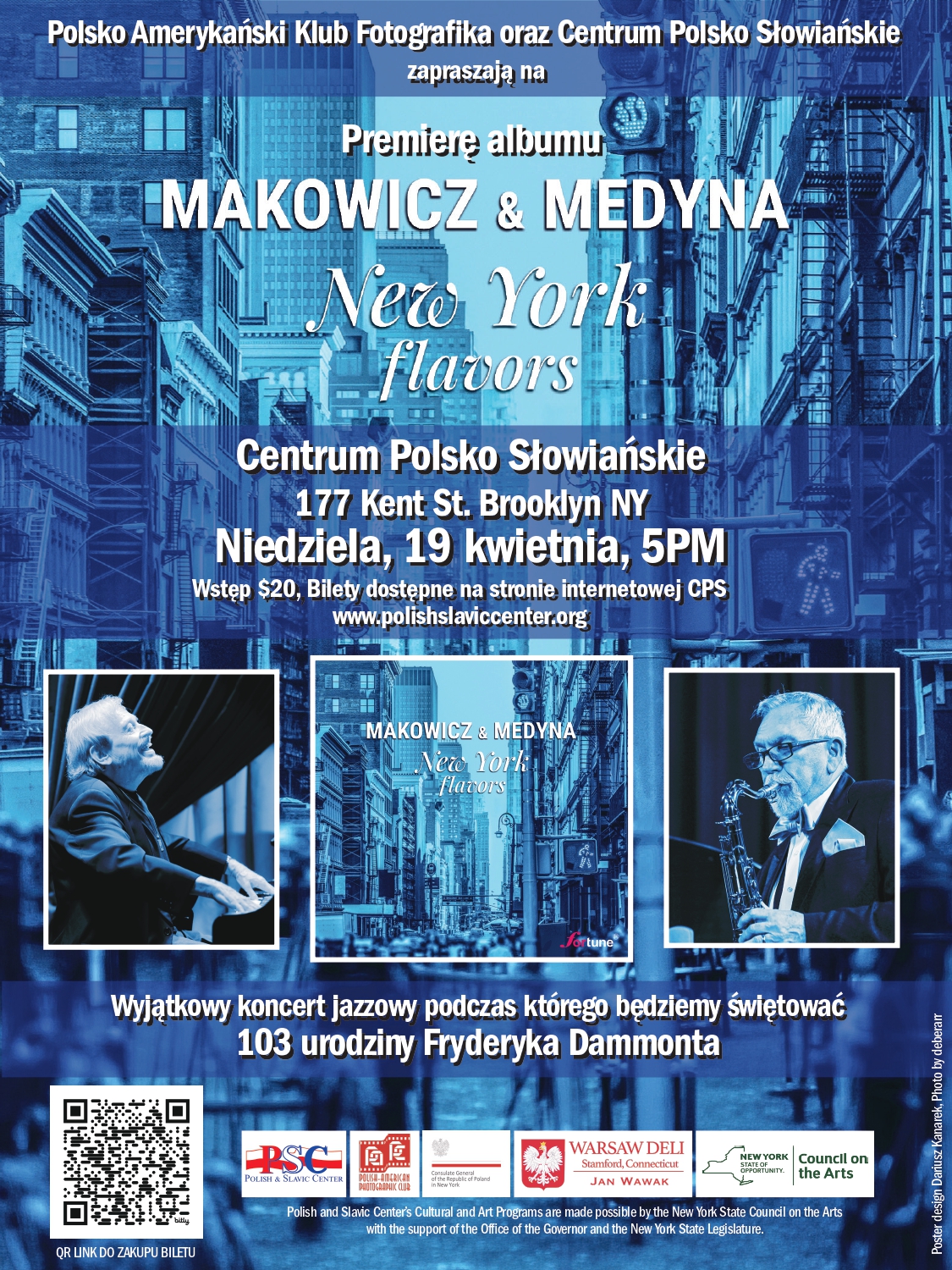 Zapraszamy na Premierę albumu Makowicz & Medyna w Niedzielę 19 Kwietnia, 177 Kent St, o 5:00 pm