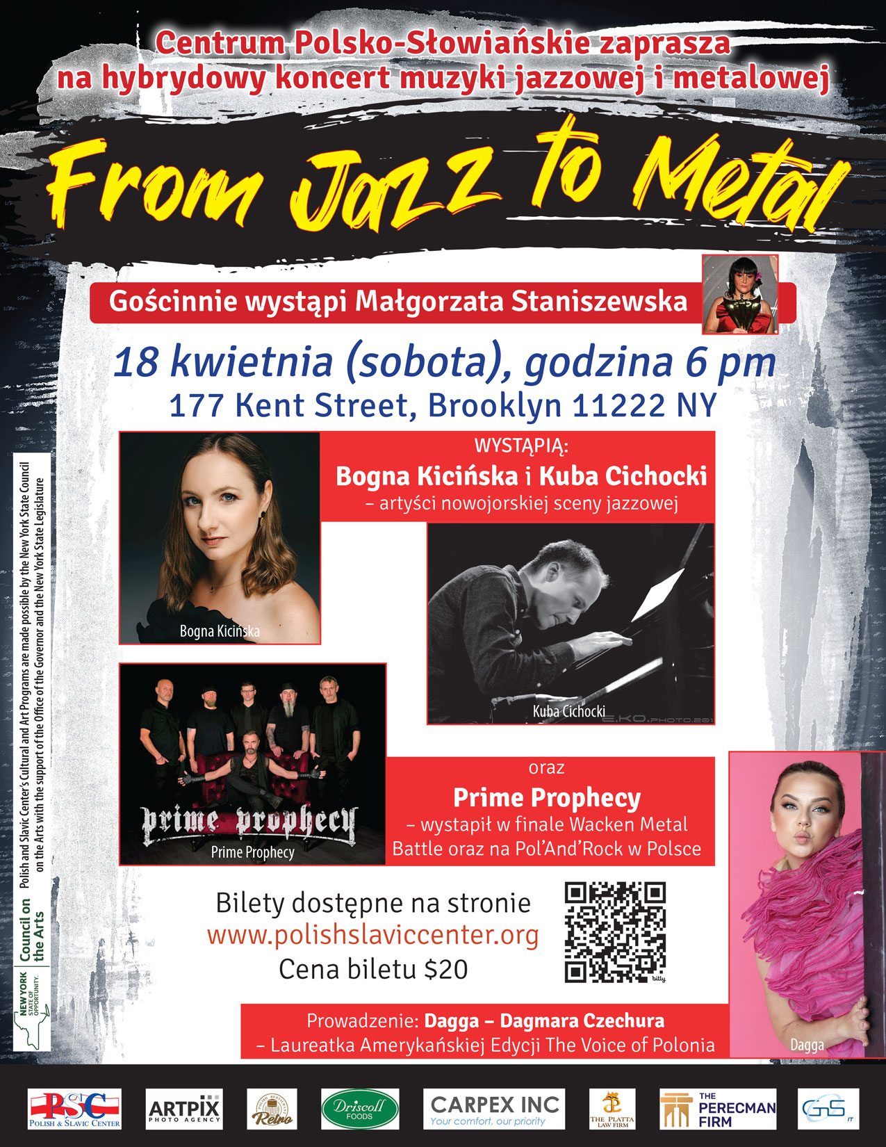 From “Jazz to Metal” Koncert Hybrydowy : Sobota, 18 Kwietnia, 6 pm, 177 Kent Street