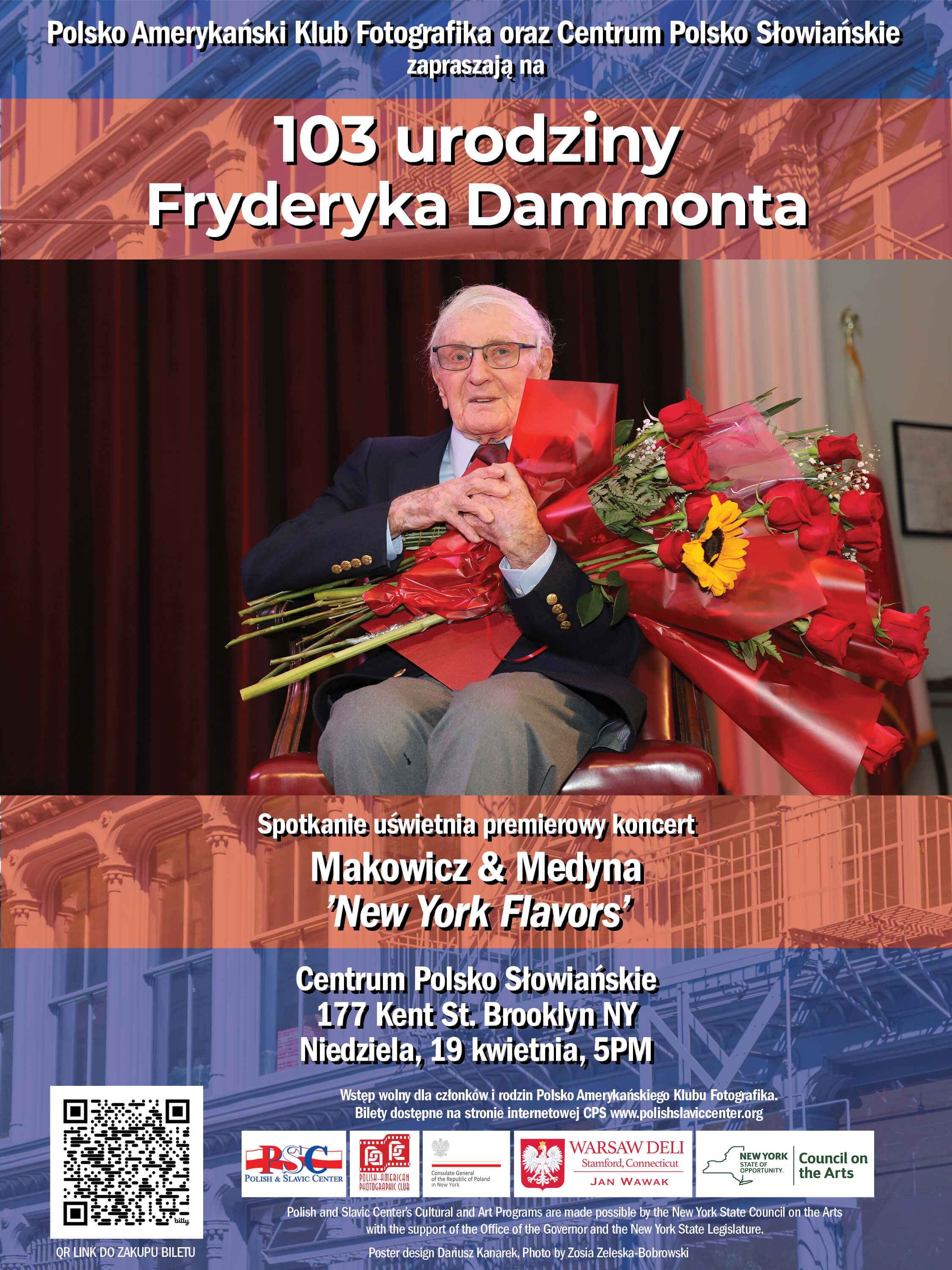 Zapraszamy na Premierę albumu Makowicz & Medyna i 103 Urodziny Fryderyka Dammonta w Niedzielę 19 Kwietnia, 177 Kent St, o 5:00 pm