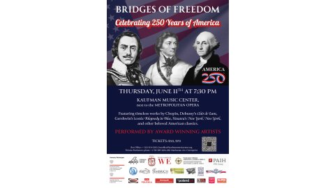 Bridges of Freedom America250 Celebration, Polonia świętuje America250, wyjątkowa Gala Jubileuszowa – 11 czerwca 7:30pm