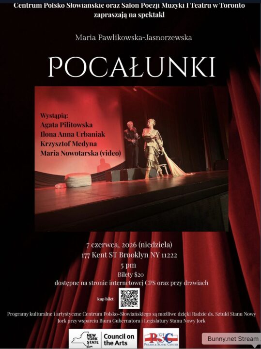 Gazeta pisze: “Ten spektakl zapiera dech w piersi” – POCAŁUNKI- Niedziela, 7 Czerwca,  5pm, 177 Kent St